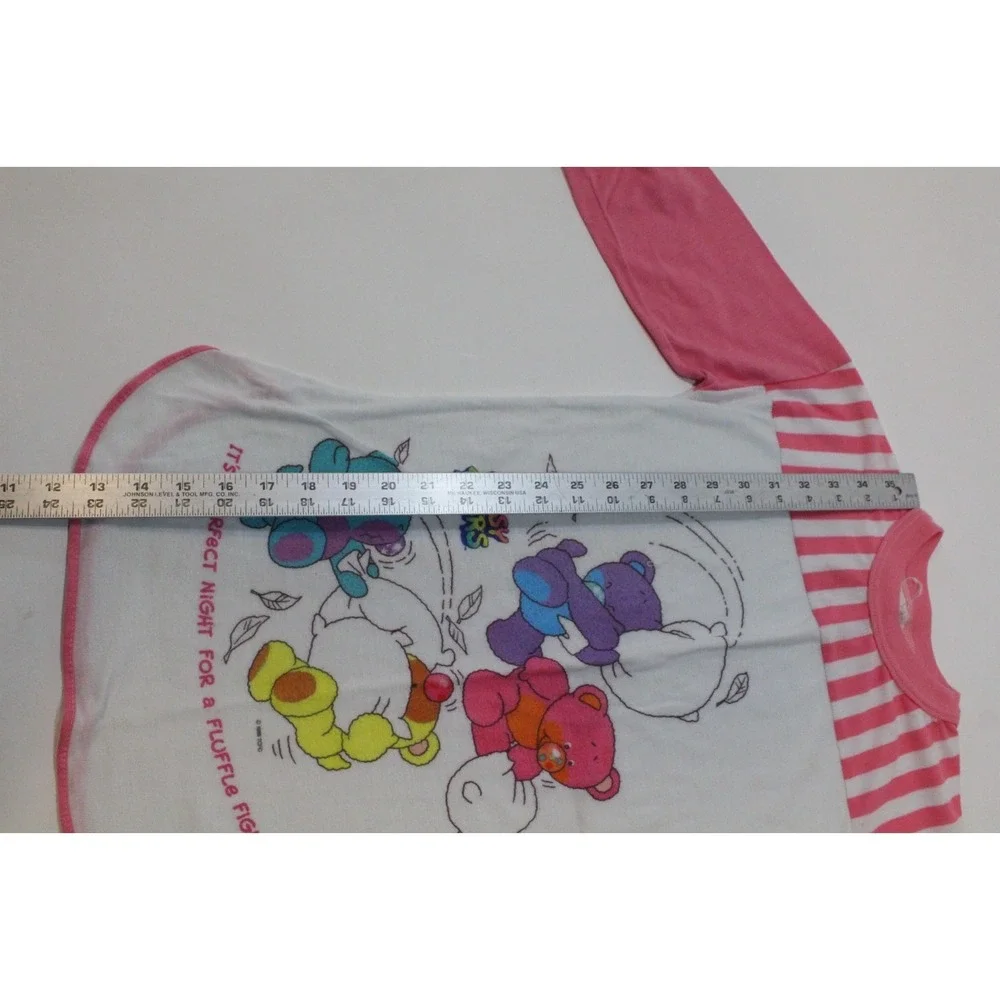 Rare Vintage Nosy Bears Pajama Nightshirt 1980s Purple 100% Polyester Size 6 USA